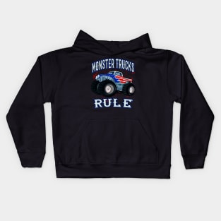 Monster Trucks Rule Pick-Up Monster Truck Cars Kids Hoodie